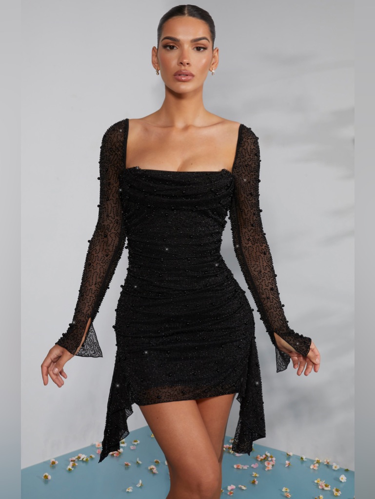 Oh Polly Tivoli Long Sleeve Dress